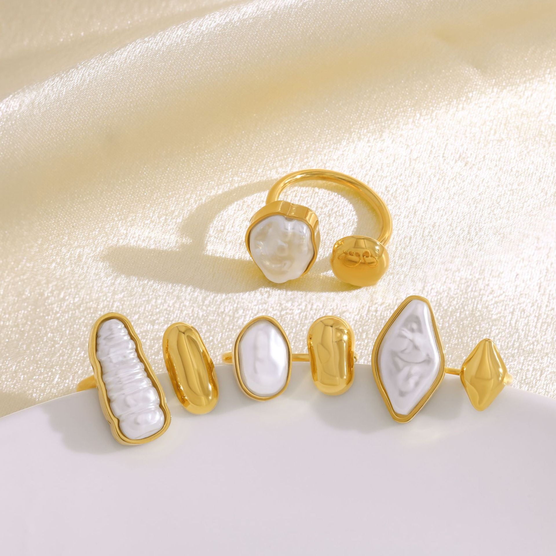 Affordable Luxury Open Ring with Irregular Pearl